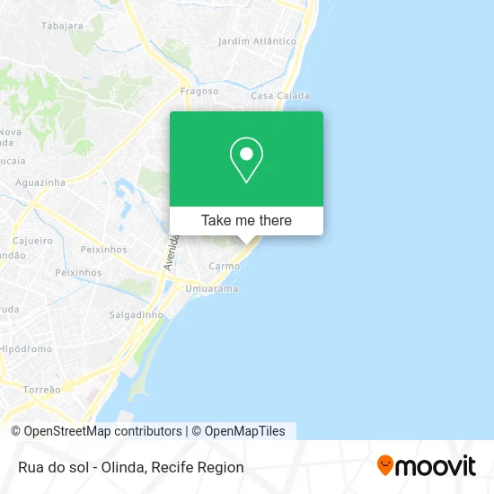 Rua do sol - Olinda map