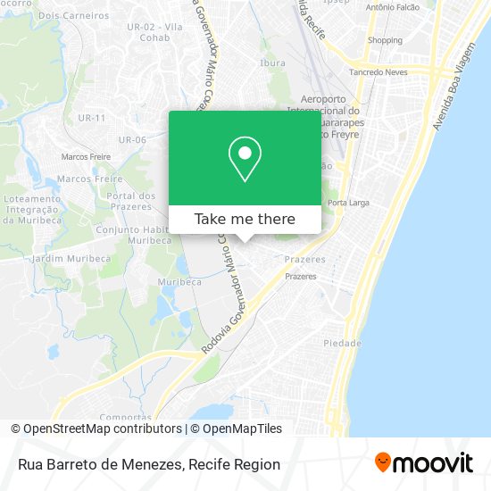 Mapa Rua Barreto de Menezes