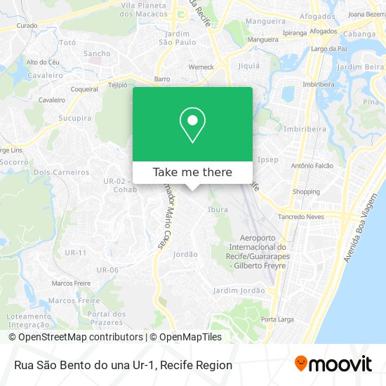 Rua São Bento do una Ur-1 map