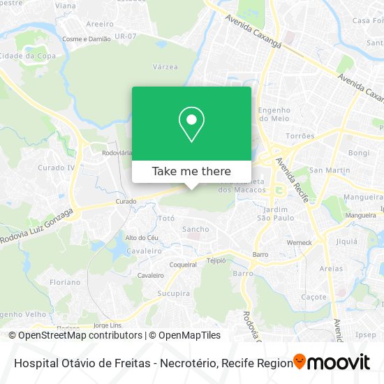 Hospital Otávio de Freitas - Necrotério map