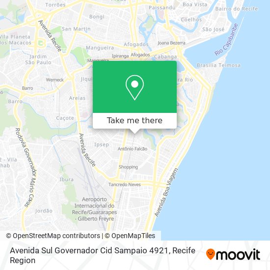 Avenida Sul Governador Cid Sampaio 4921 map