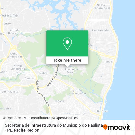 Mapa Secretaria de Infraestrutura do Município do Paulista - PE