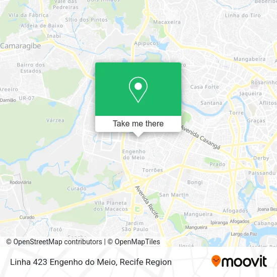 Linha 423 Engenho do Meio map