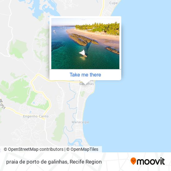 praia de porto de galinhas map