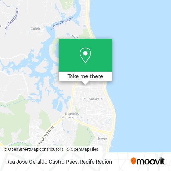 Rua José Geraldo Castro Paes map