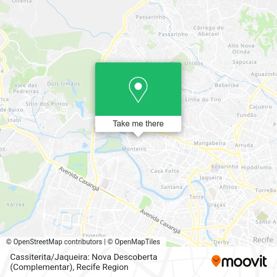 Cassiterita / Jaqueira: Nova Descoberta (Complementar) map
