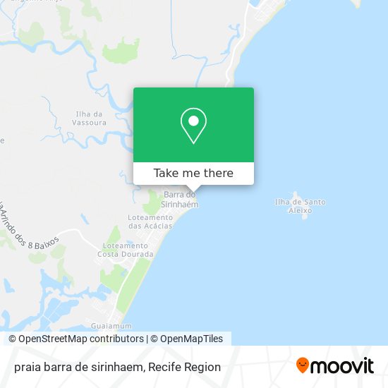 praia barra de sirinhaem map