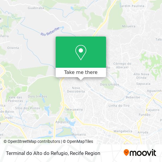 Terminal do Alto do Refugio map