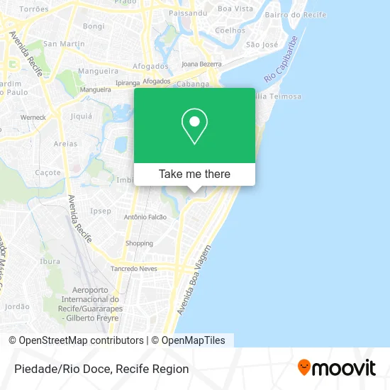 Piedade/Rio Doce map