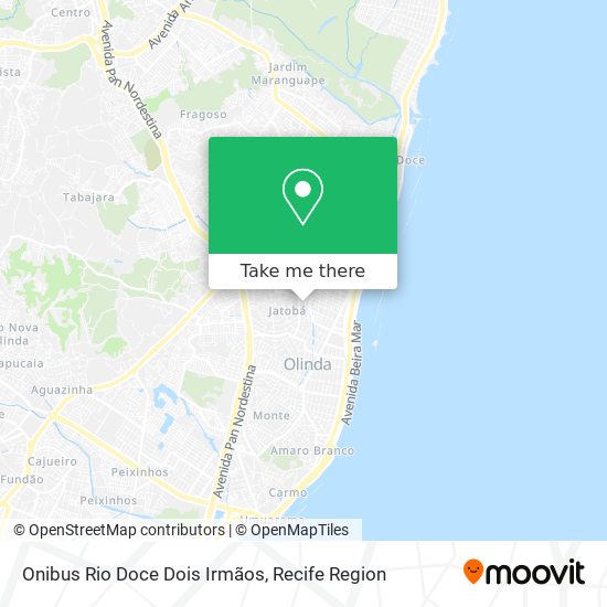 Onibus Rio Doce Dois Irmãos map