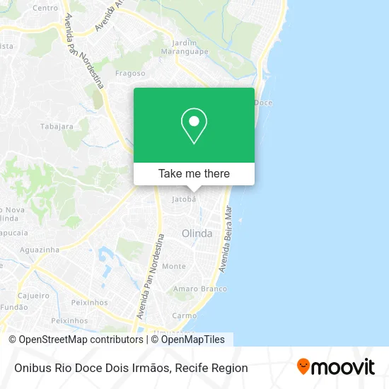 Onibus Rio Doce Dois Irmãos map