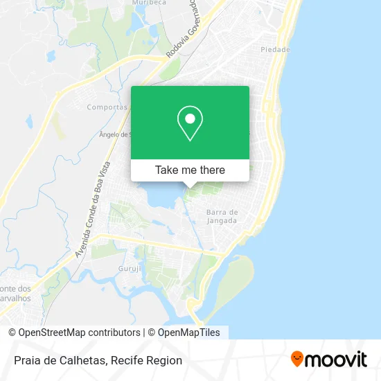 Praia de Calhetas map
