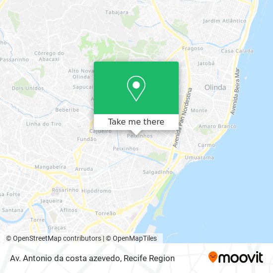 Av. Antonio da costa azevedo map