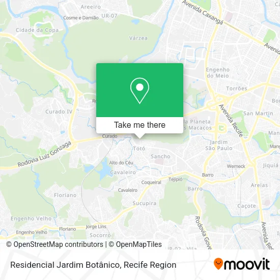 Residencial Jardim Botânico map