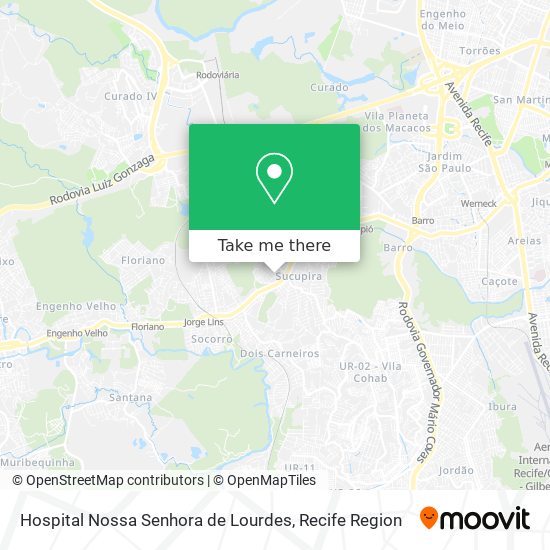 Hospital Nossa Senhora de Lourdes map