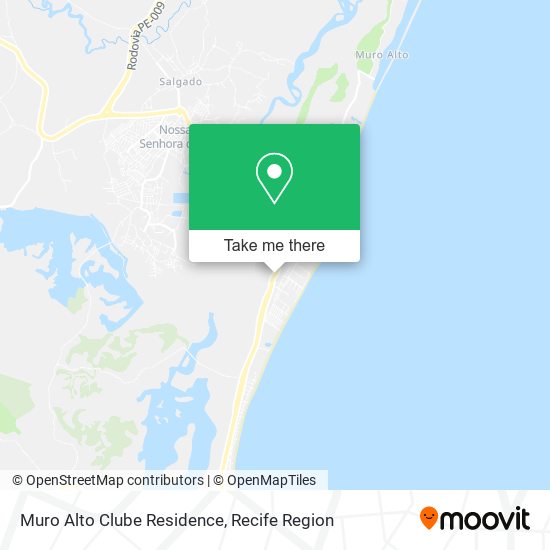 Muro Alto Clube Residence map