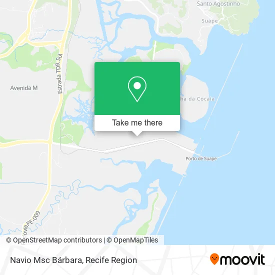 Navio Msc Bárbara map