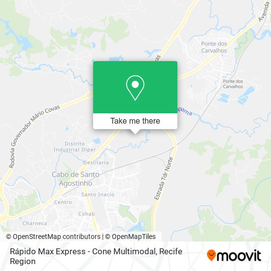 Rápido Max Express - Cone Multimodal map