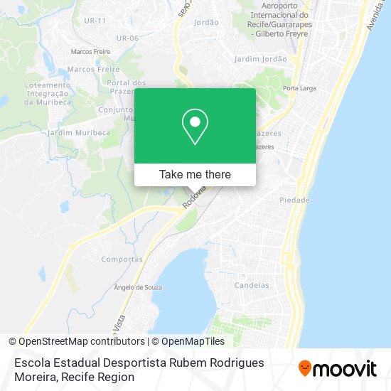 Mapa Escola Estadual Desportista Rubem Rodrigues Moreira