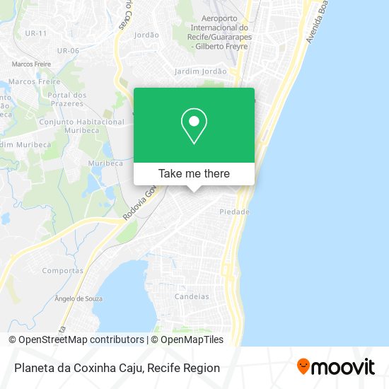 Planeta da Coxinha Caju map