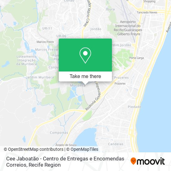 Mapa Cee Jaboatão - Centro de Entregas e Encomendas Correios