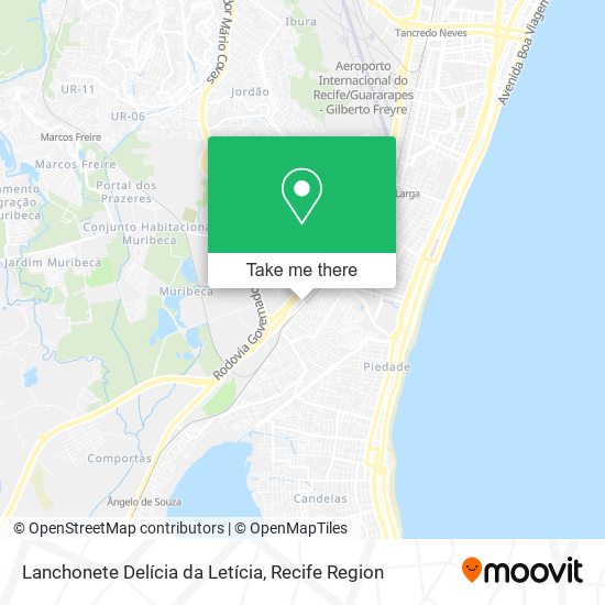 Lanchonete Delícia da Letícia map