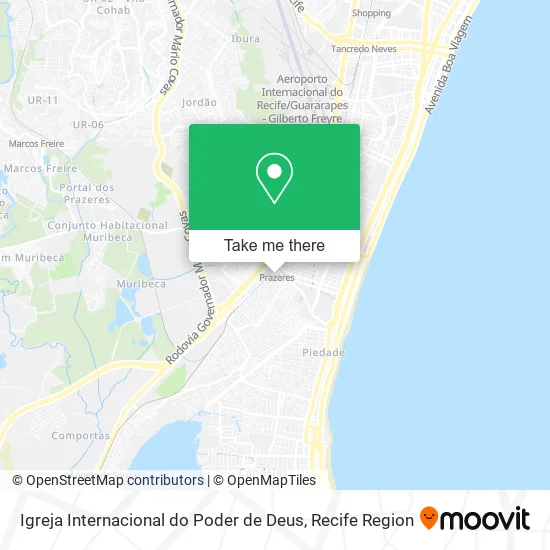 Igreja Internacional do Poder de Deus map