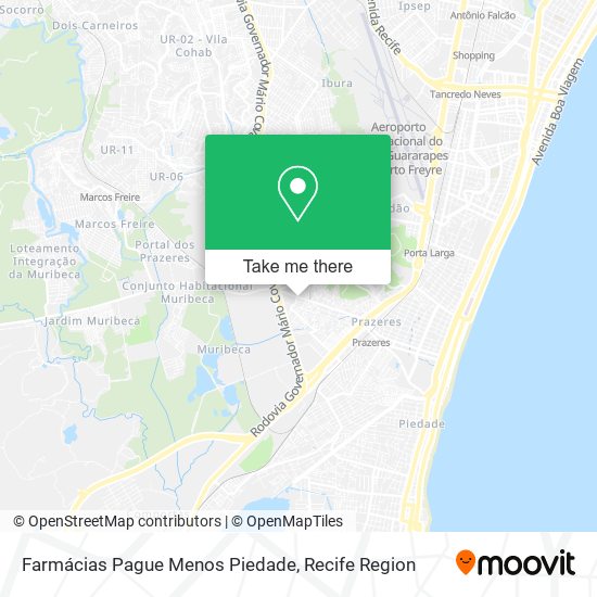 Farmácias Pague Menos Piedade map