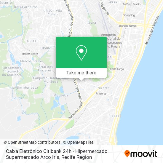 Caixa Eletrônico Citibank 24h - Hipermercado Supermercado Arco Iris map