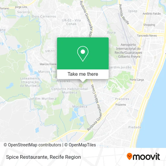 Spice Restaurante map