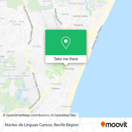 Núcleo de Linguas Cursos map
