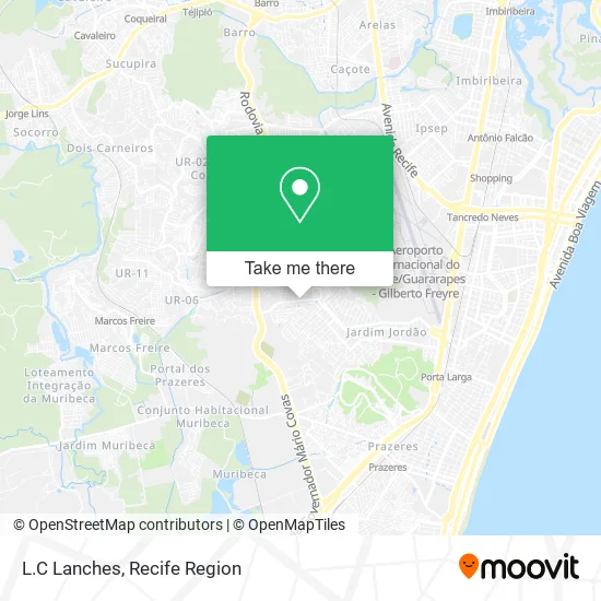 L.C Lanches map