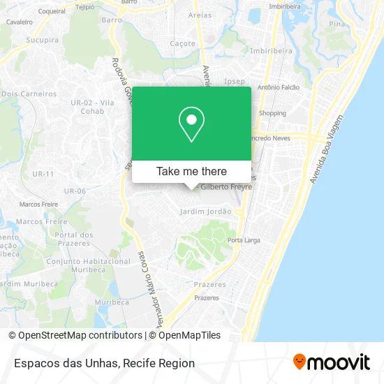 Espacos das Unhas map