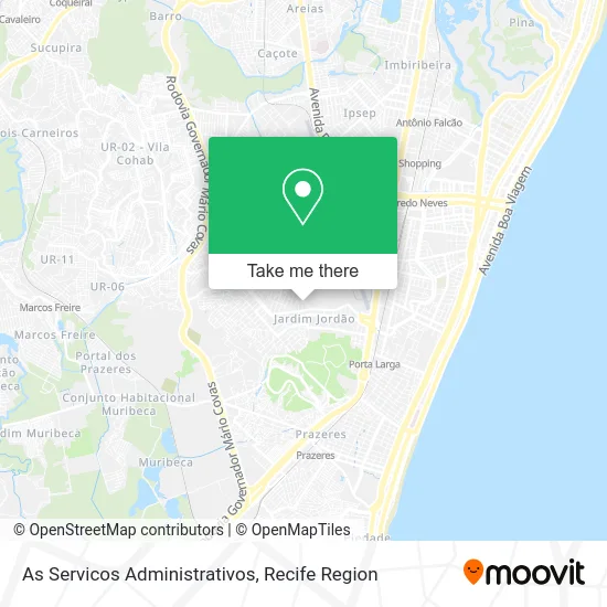 As Servicos Administrativos map