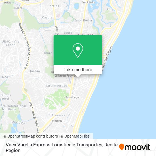 Vaex Varella Express Logistica e Transportes map