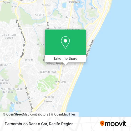 Pernambuco Rent a Car map