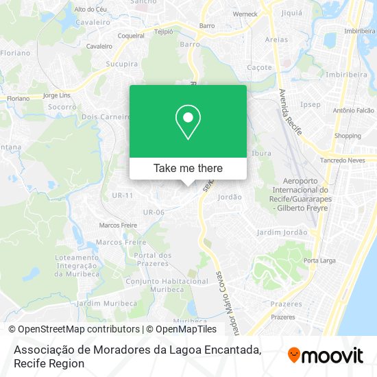 Associação de Moradores da Lagoa Encantada map