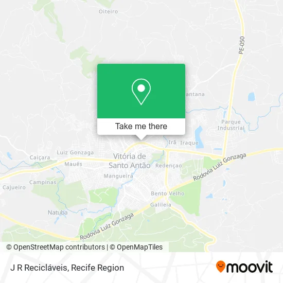 J R Recicláveis map