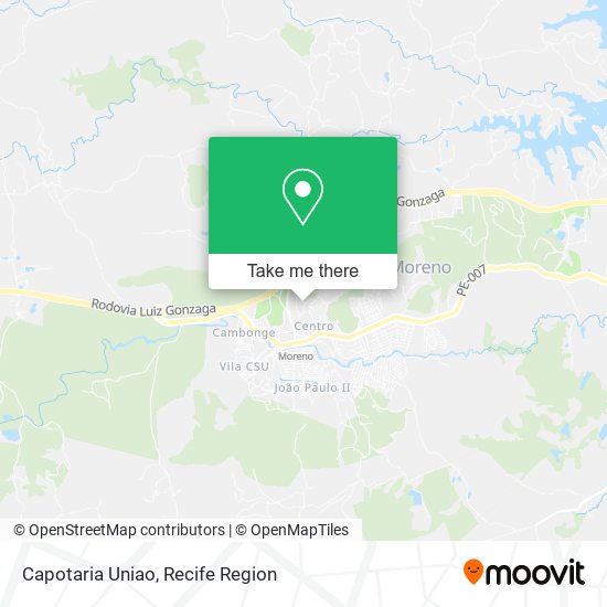 Capotaria Uniao map