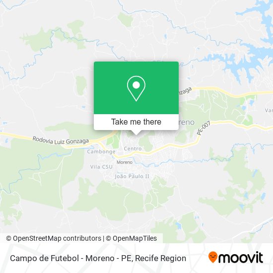 Campo de Futebol - Moreno - PE map