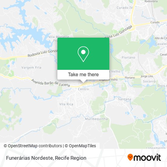 Funerárias Nordeste map