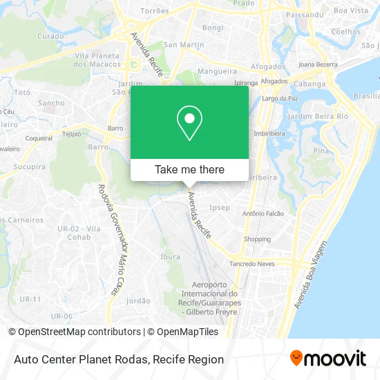 Auto Center Planet Rodas map