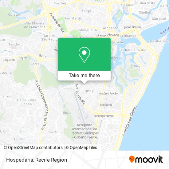 Hospedaria map