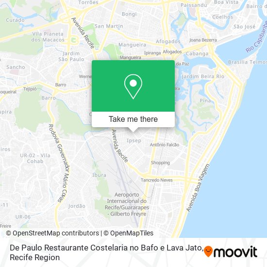 Mapa De Paulo Restaurante Costelaria no Bafo e Lava Jato