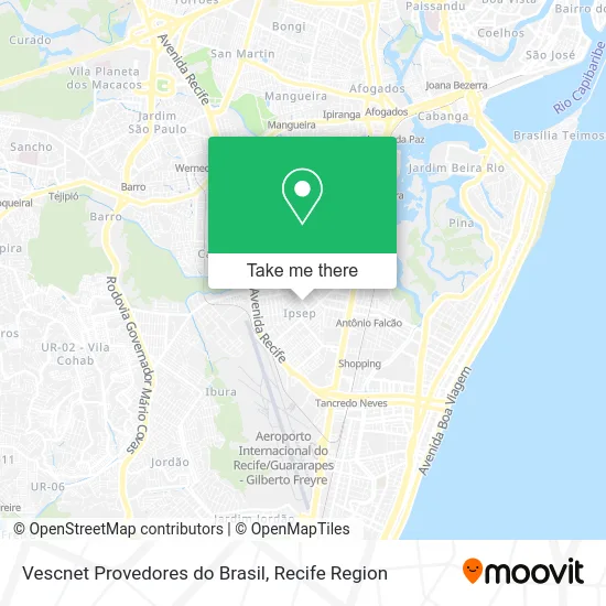 Vescnet Provedores do Brasil map