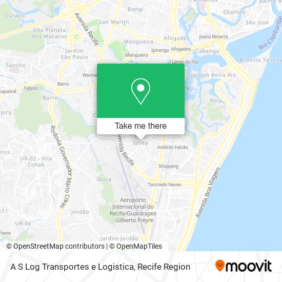 A S Log Transportes e Logistica map