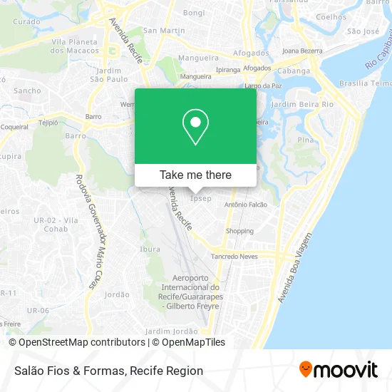 Salão Fios & Formas map