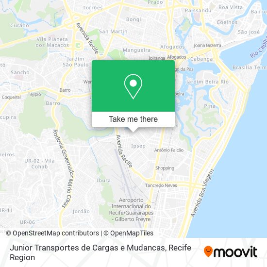 Mapa Junior Transportes de Cargas e Mudancas