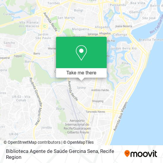 Biblioteca Agente de Saúde Gercina Sena map