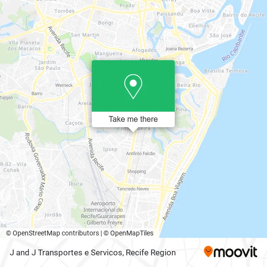 J and J Transportes e Servicos map